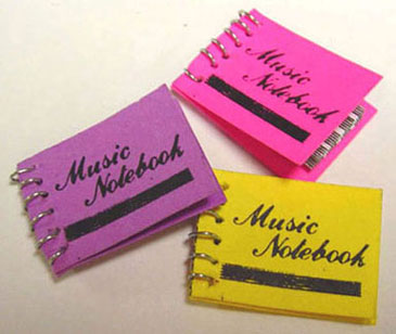Dollhouse Miniature Music Notebook 3 Pcs.